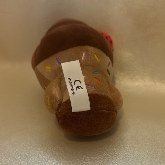 Charming Brown and Tan Stuffed Animal with Colorful Sprinkles - Picture 4 of 5